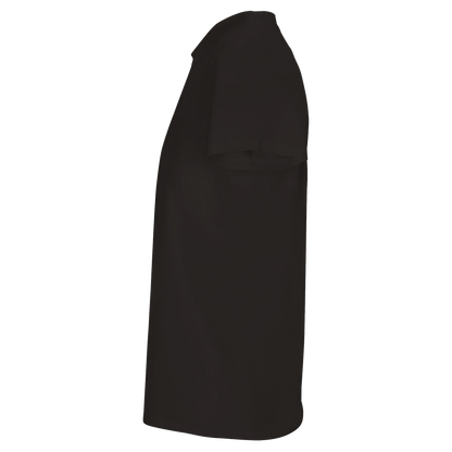 Unisex bio-baumwoll t-shirt in schwarz mit schlichtem rundhalsausschnitt und kurzenärmeln für individualisten
