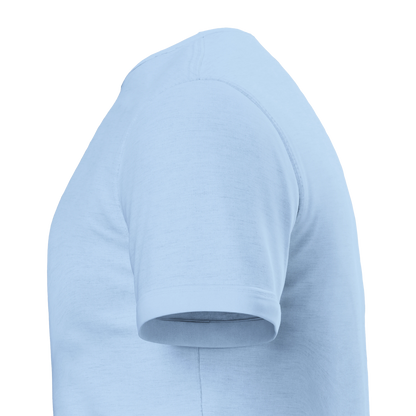 Hellblaues kurzarmshirt aus baumwolle mit schlichtem design zum gesellschaftskritischen humor sarkastisches frosch t-shirt
