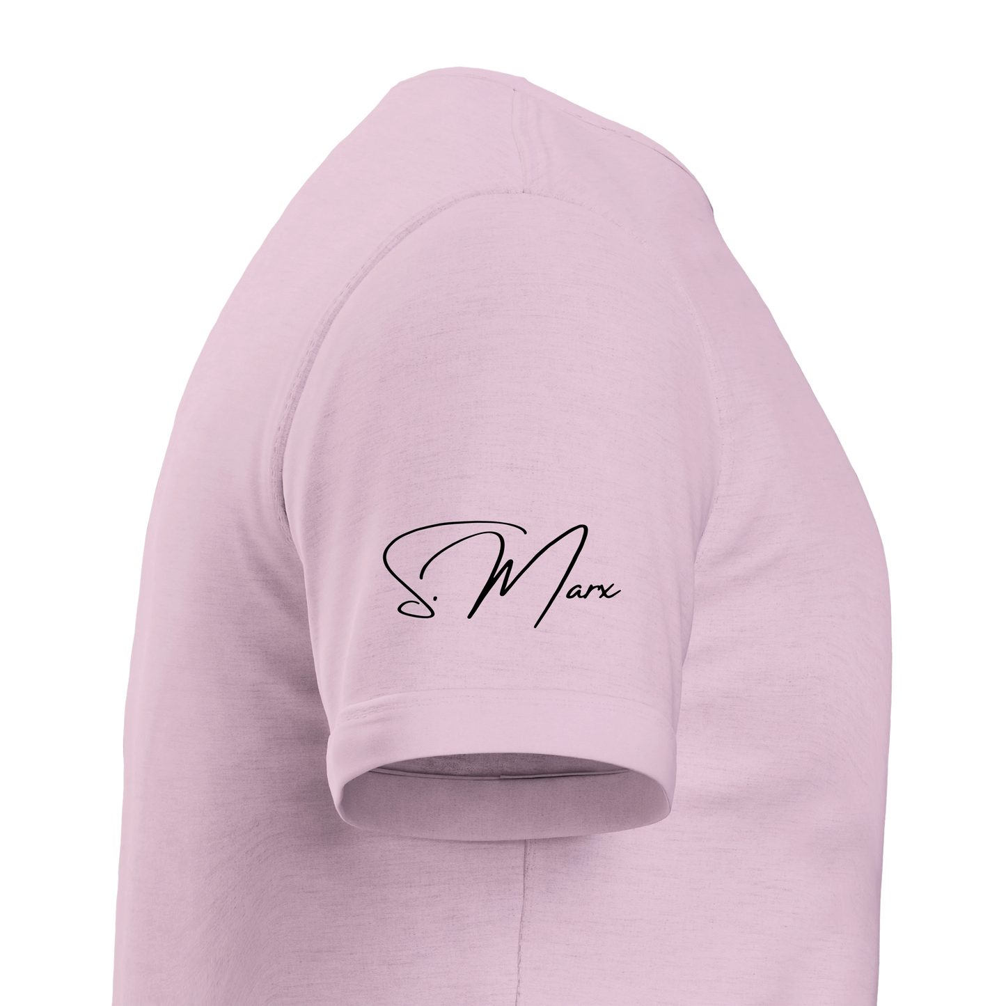 Rosa kurzärmeliges la sentimental heavyweight t shirt mit schwarzem kursive s premium streetwear basic