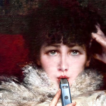 Poster „Vaping Sarah Bernhardt“ – Anachronistisches Porträt (Original 1876)
