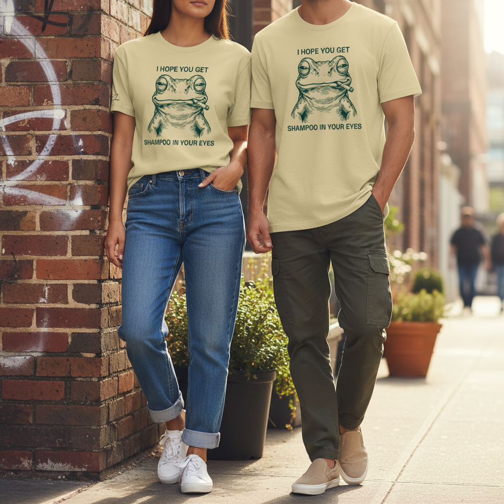 Sarkastisches Frosch T-Shirt – Gesellschaftskritisches Humor Design