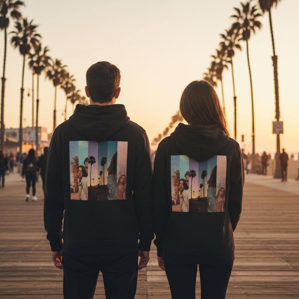 Premium LA Vibes Zip-Up Hoodie – Stylisher Hoodie mit Kapuze & Reißverschluss