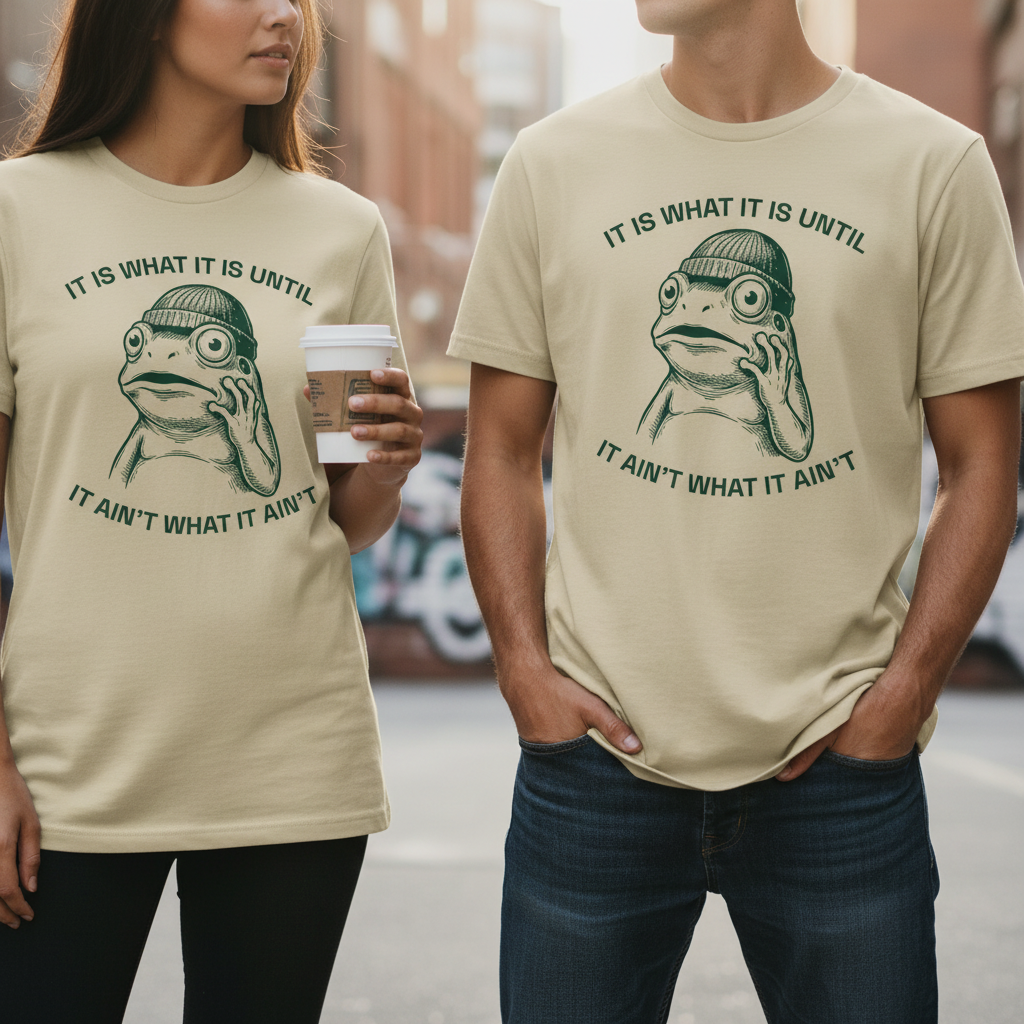 Sarkastisches Frosch T-Shirt – Gesellschaftskritisches Humor Design
