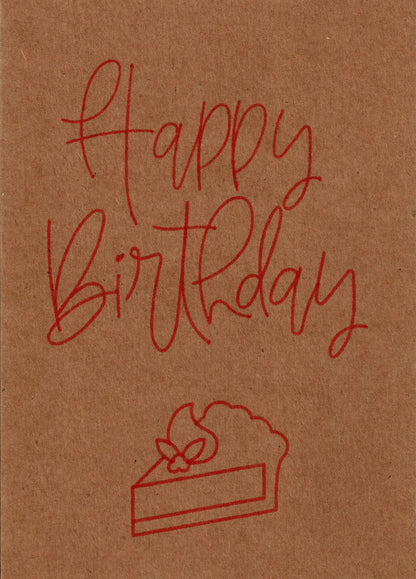 Geschenkkarte "Happy Birthday" - Kuchen, aufklappbar - Glückwunschkarte - flyliving
