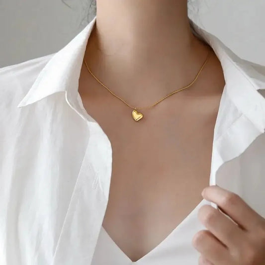 Halskette "Claire", Herzanhänger, in gold - Halskette - flyliving