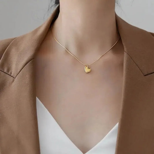 Halskette "Claire", Herzanhänger, in gold - Halskette - flyliving