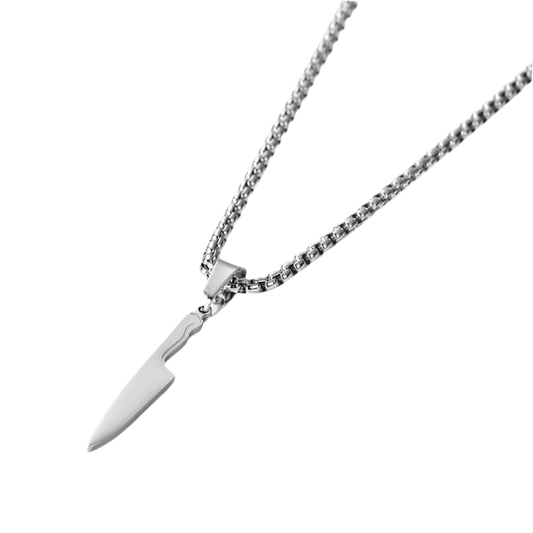 Halskette "Laura", Messer, unisex, aus Edelstahl - Halskette - flyliving