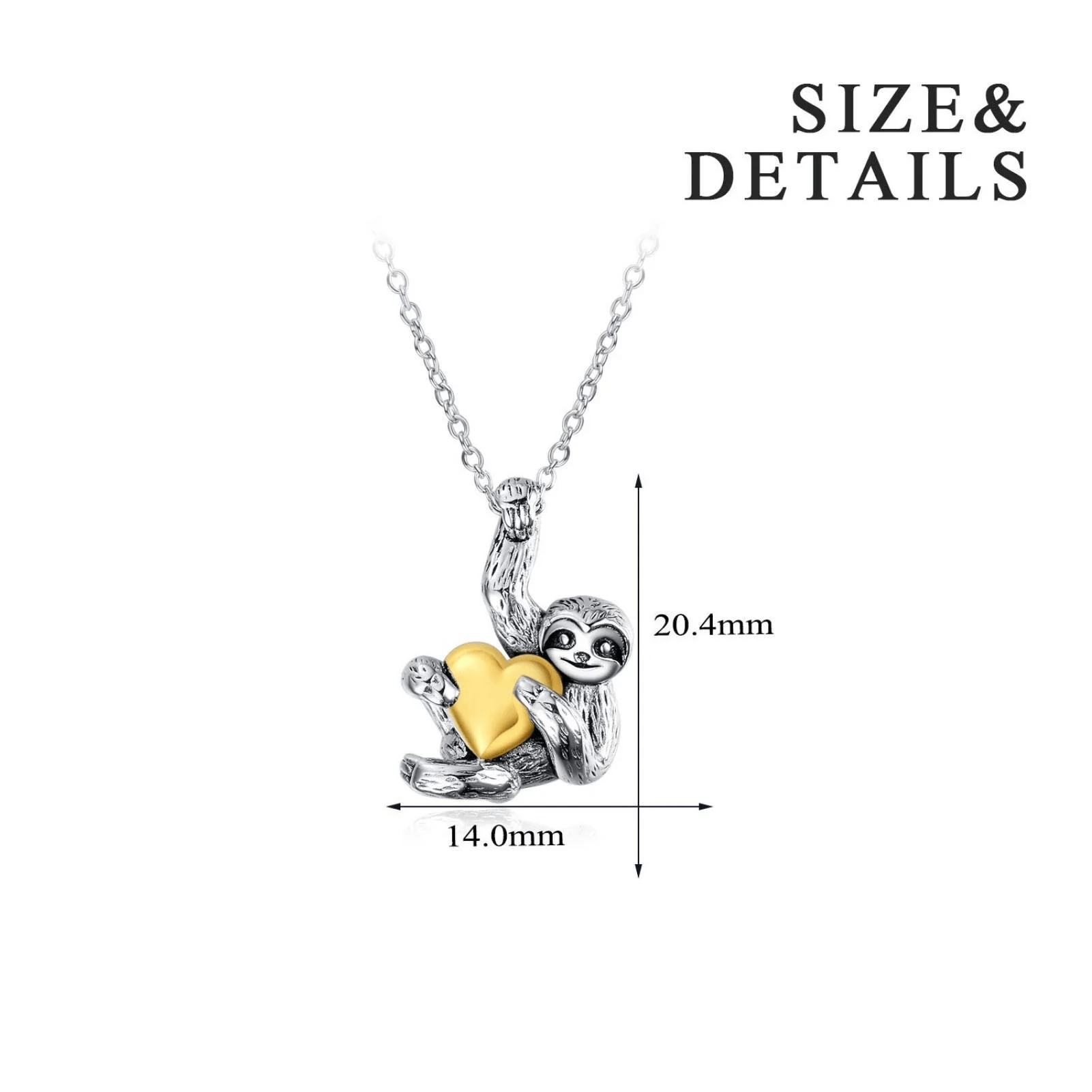 Halskette "Steven der Sloth", aus Silber - Halskette - flyliving