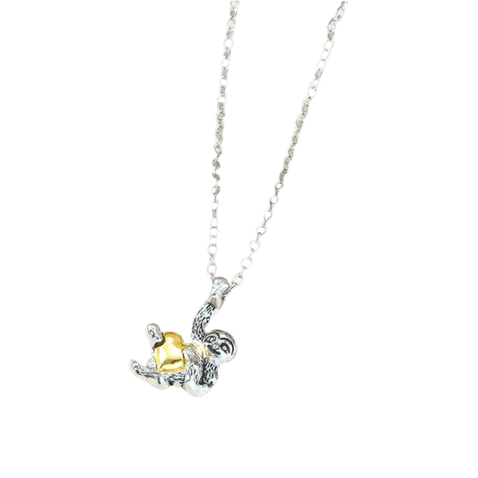 Halskette "Steven der Sloth", aus Silber - Halskette - flyliving