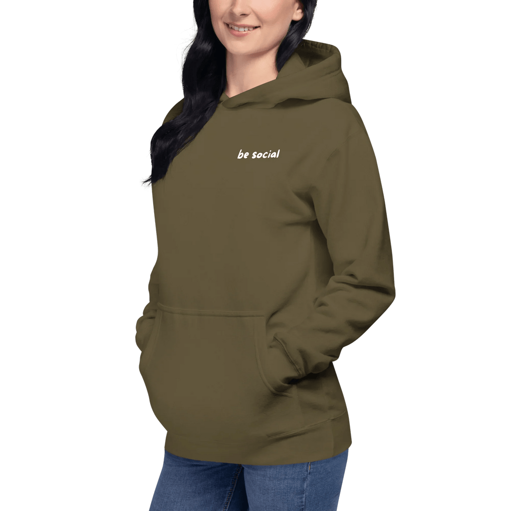 Hoodie "be social" - Hoodie - flyliving