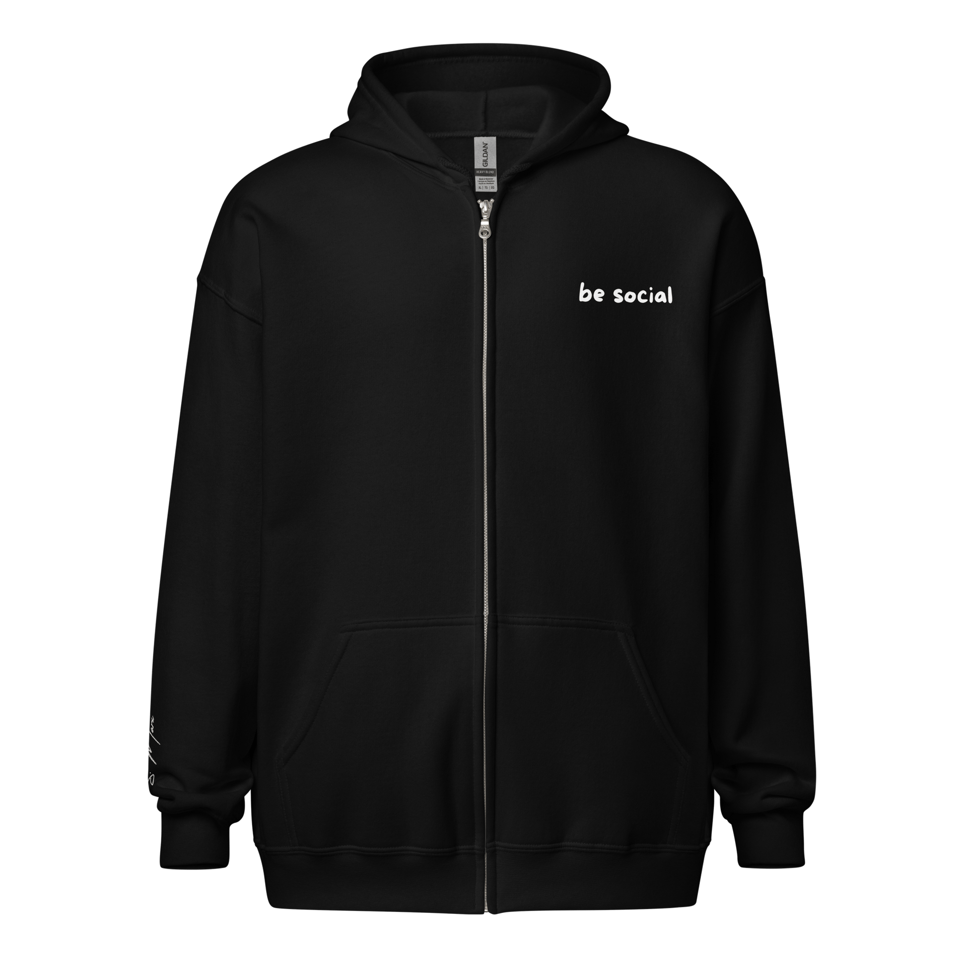 Hoodie - Jacke "be social" - Hoodie - flyliving