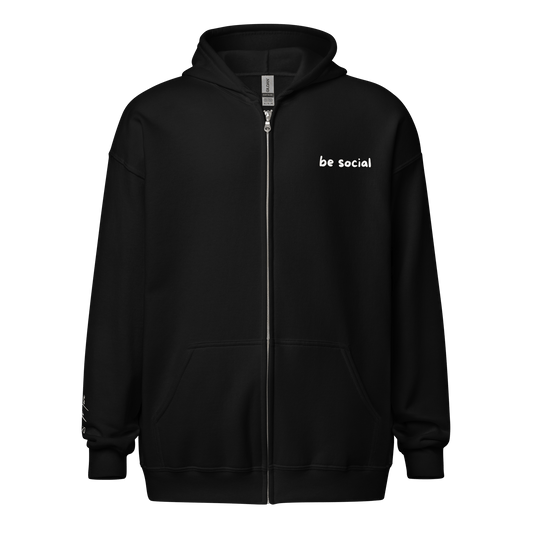 Hoodie - Jacke "be social" - Hoodie - flyliving