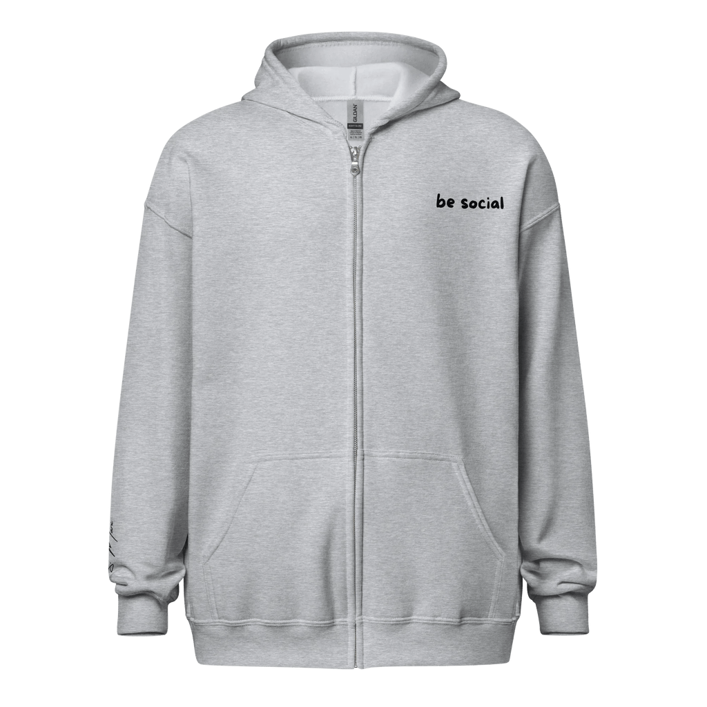 Hoodie - Jacke "be social" - Hoodie - flyliving