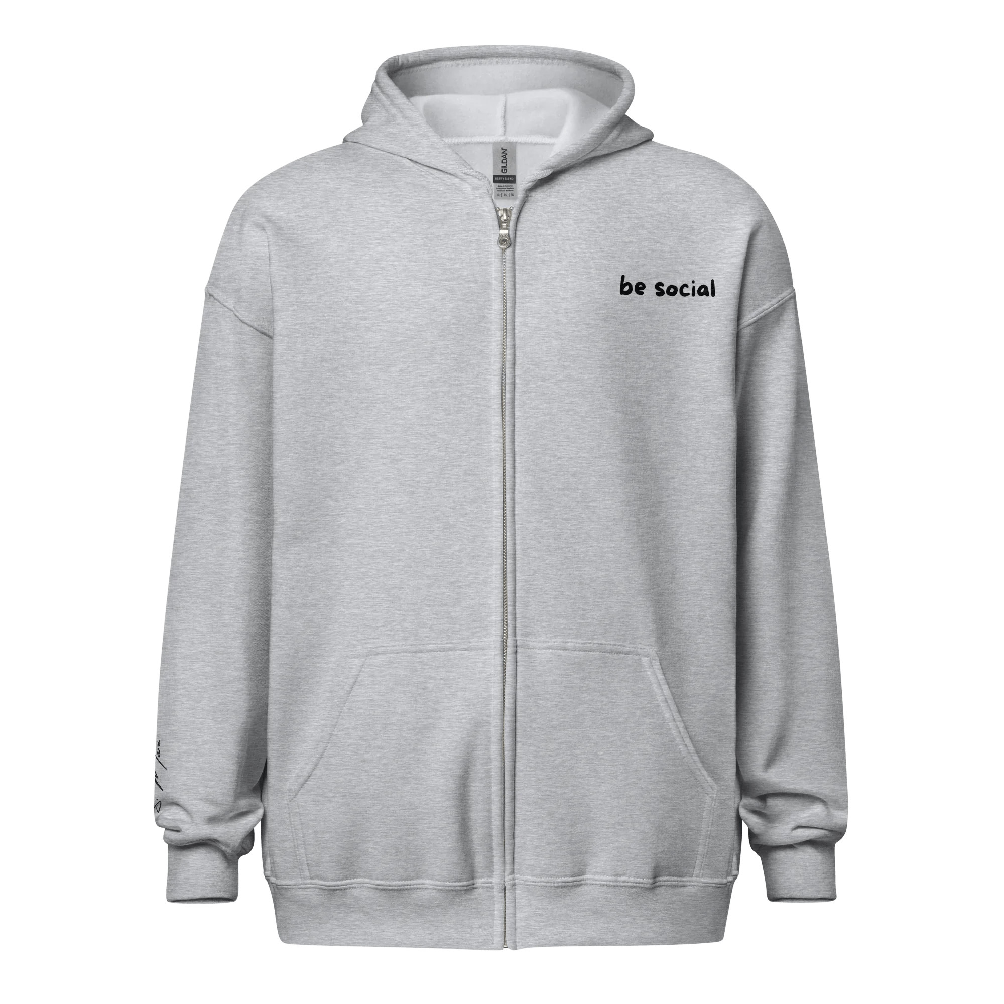 Hoodie - Jacke "be social" - Hoodie - flyliving