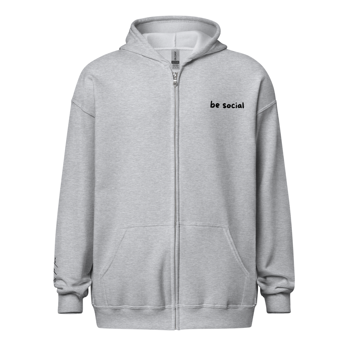 Hoodie - Jacke "be social" - Hoodie - flyliving