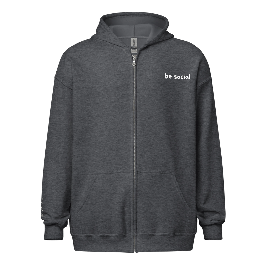 Hoodie - Jacke "be social" - Hoodie - flyliving