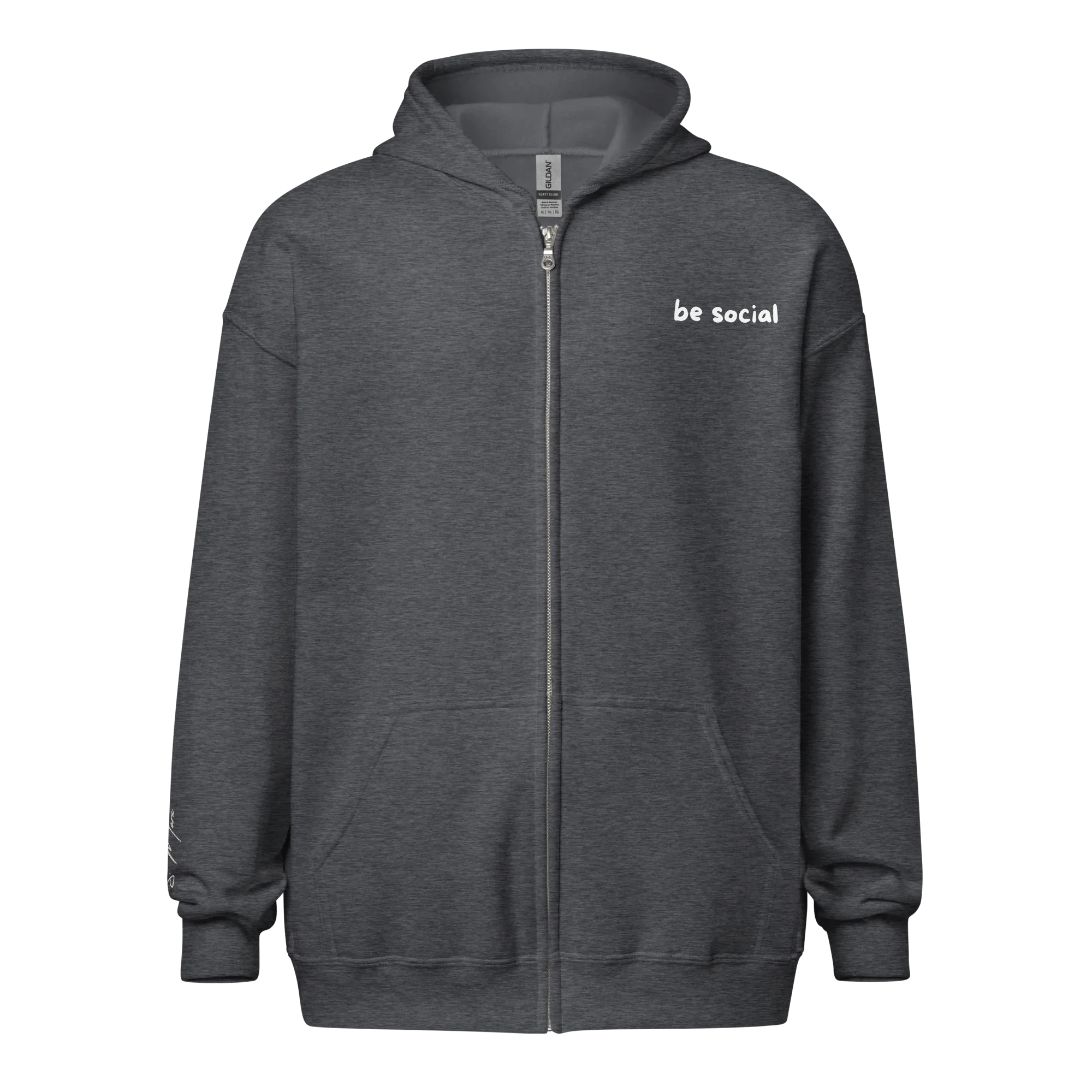 Hoodie - Jacke "be social" - Hoodie - flyliving