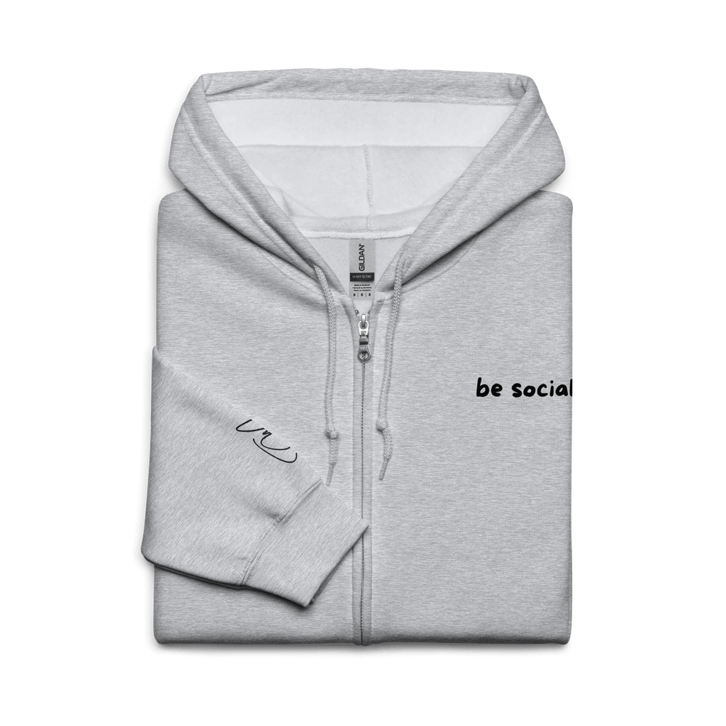 Hoodie - Jacke "be social" - Hoodie - flyliving
