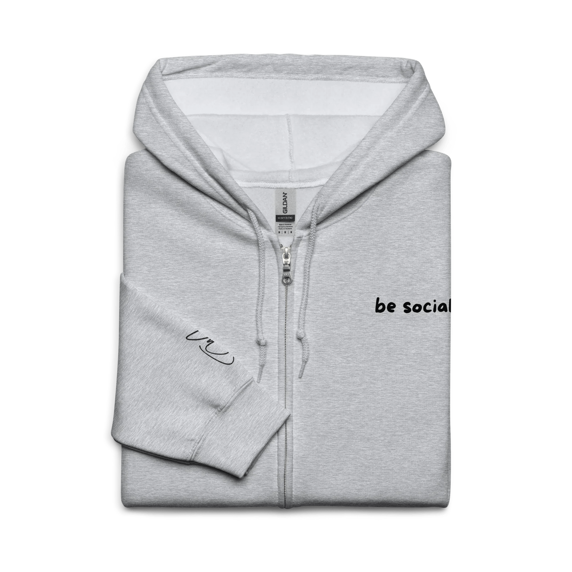 Hoodie - Jacke "be social" - Hoodie - flyliving