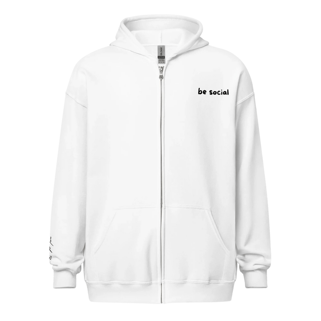 Hoodie - Jacke "be social" - Hoodie - flyliving