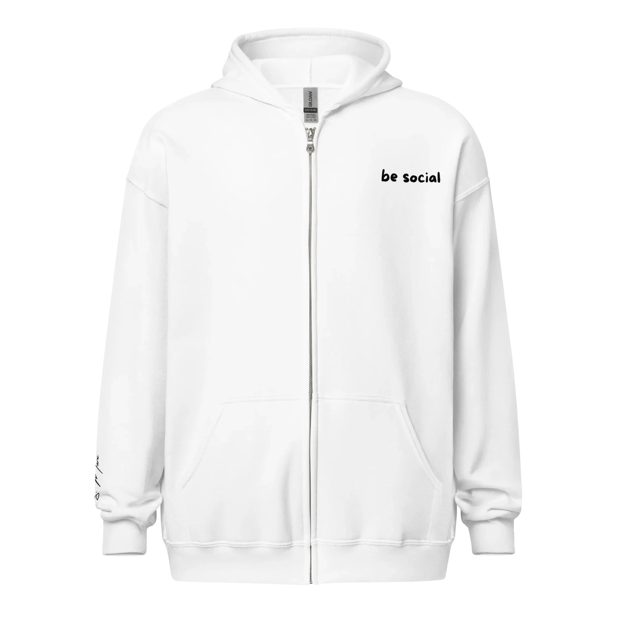 Hoodie - Jacke "be social" - Hoodie - flyliving