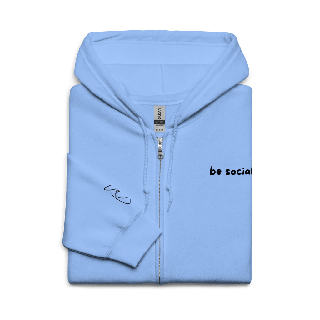 Hoodie - Jacke "be social" - Hoodie - flyliving
