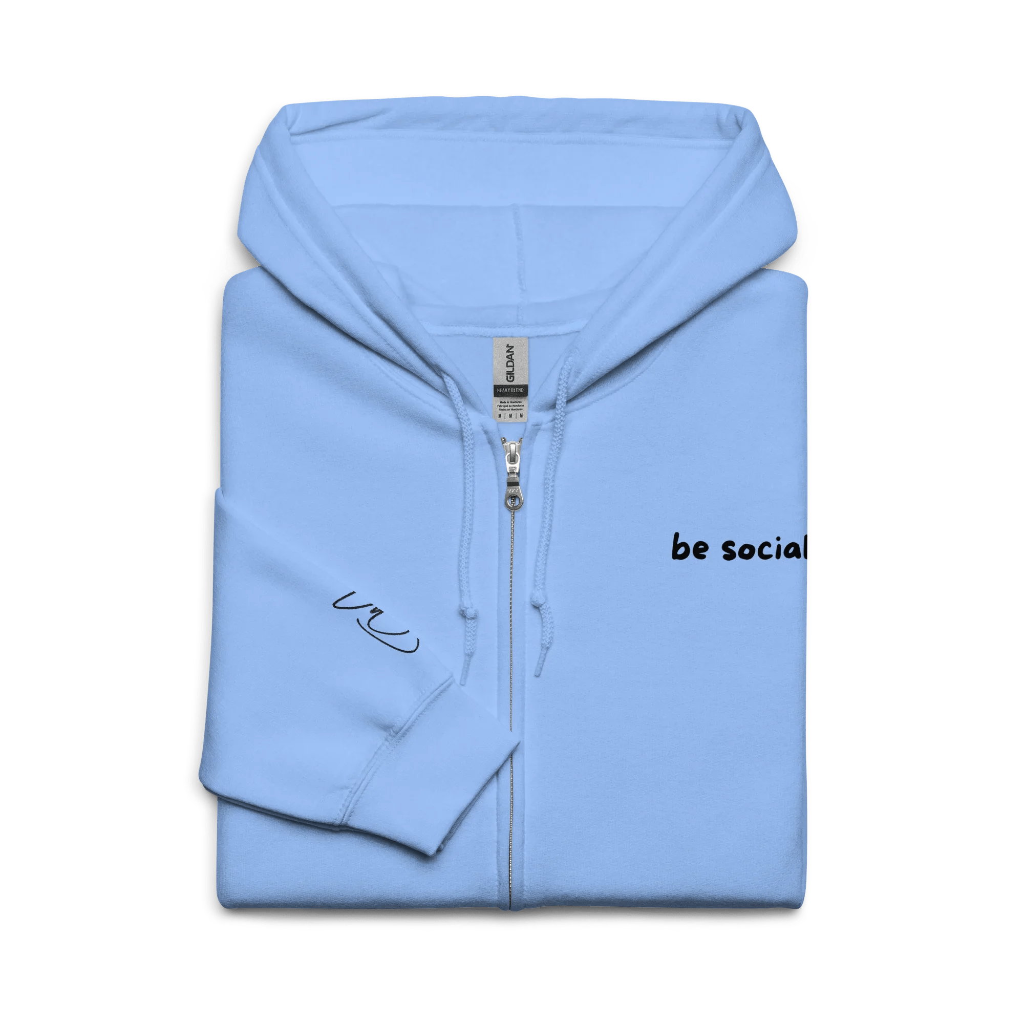 Hoodie - Jacke "be social" - Hoodie - flyliving