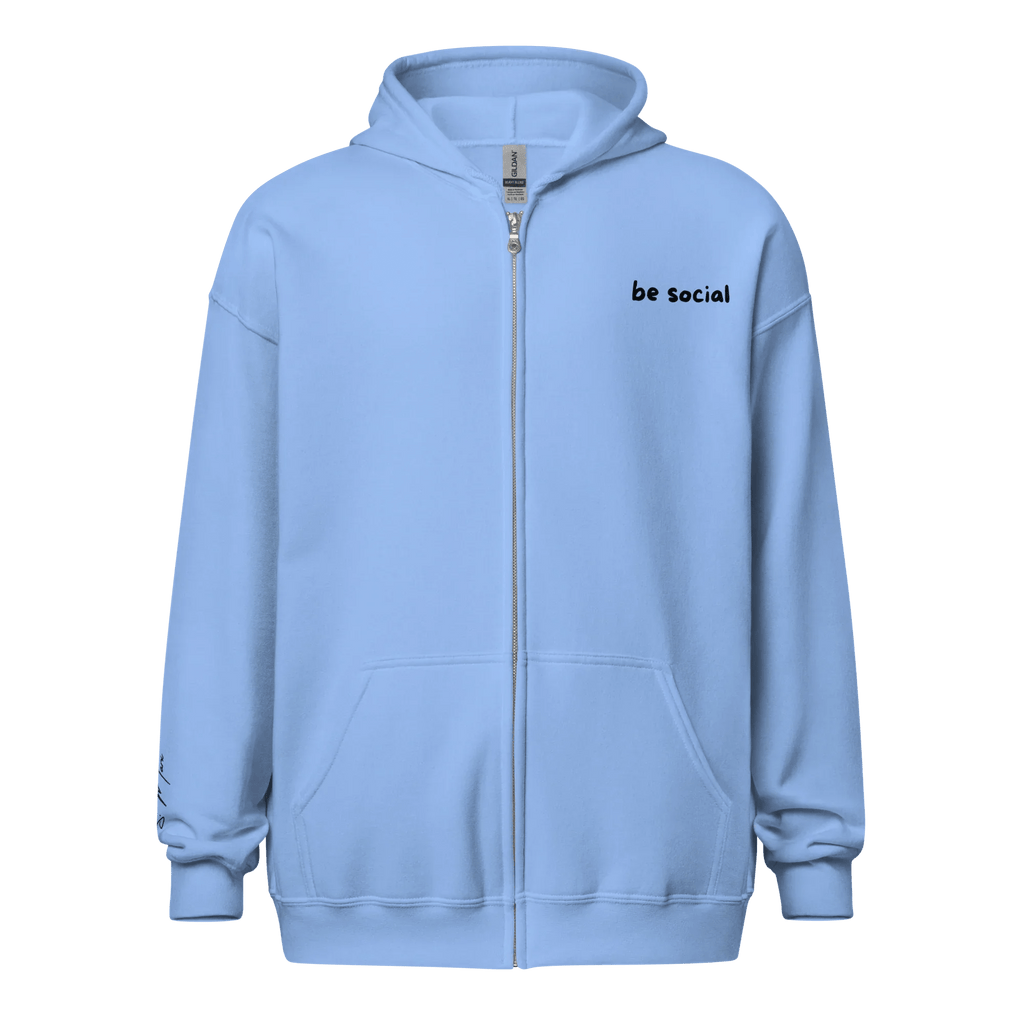Hoodie - Jacke "be social" - Hoodie - flyliving