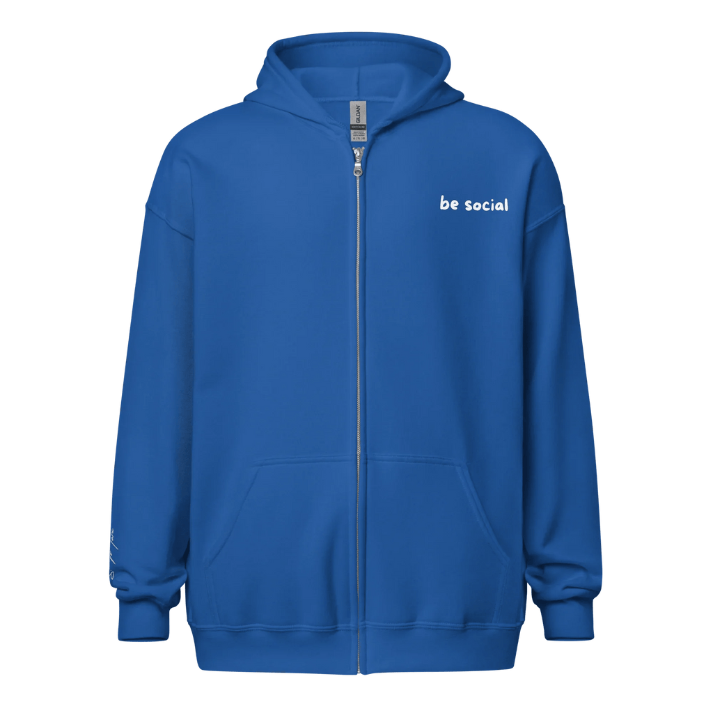 Hoodie - Jacke "be social" - Hoodie - flyliving