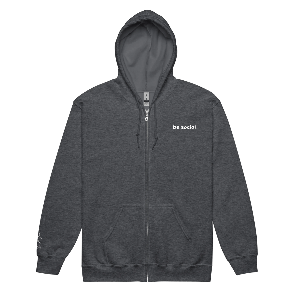 Hoodie - Jacke "be social" - Hoodie - flyliving