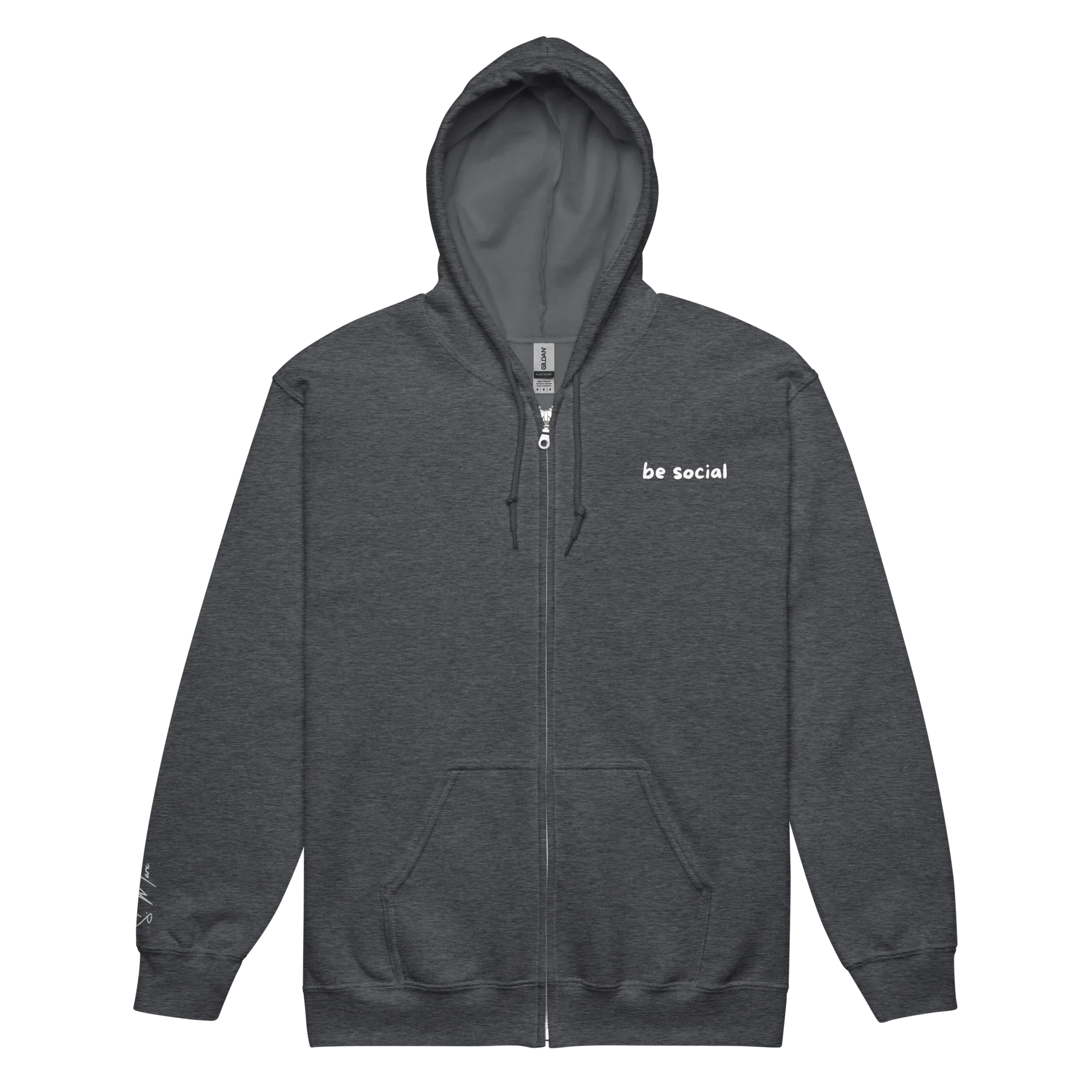 Hoodie - Jacke "be social" - Hoodie - flyliving