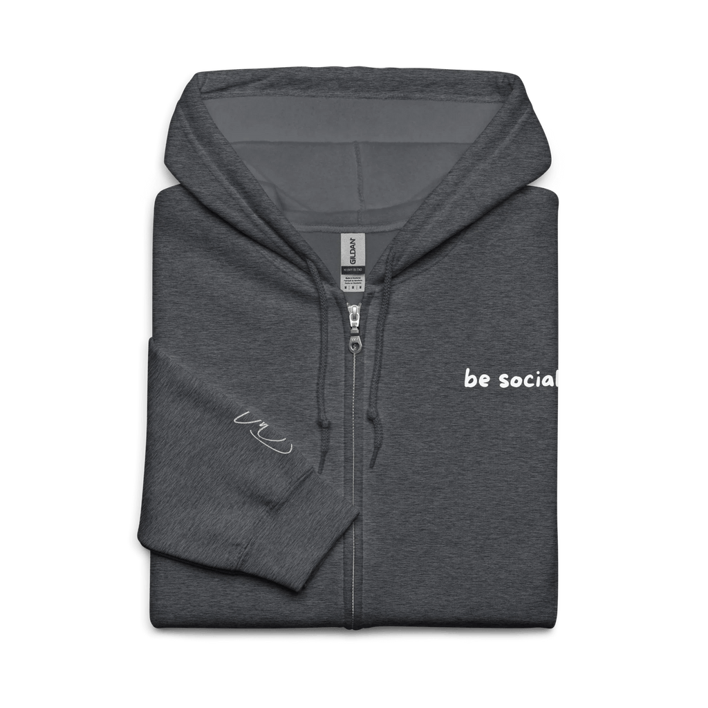 Hoodie - Jacke "be social" - Hoodie - flyliving