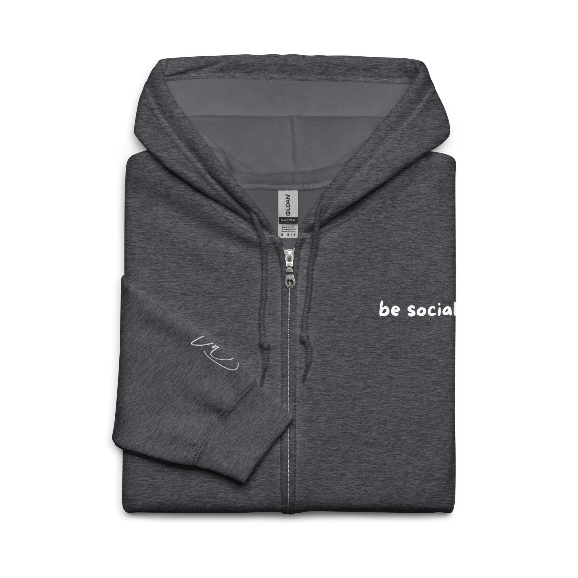 Hoodie - Jacke "be social" - Hoodie - flyliving