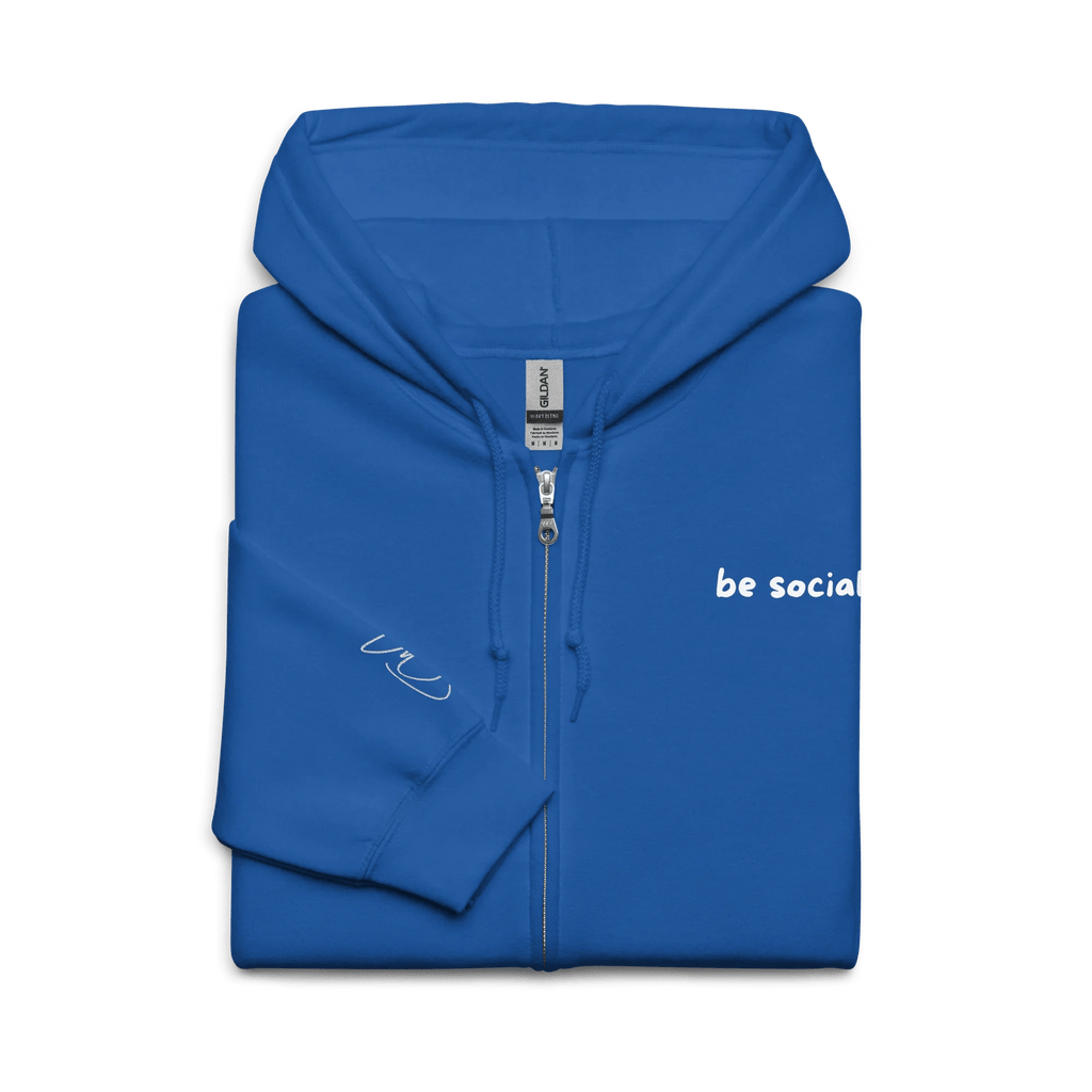 Hoodie - Jacke "be social" - Hoodie - flyliving