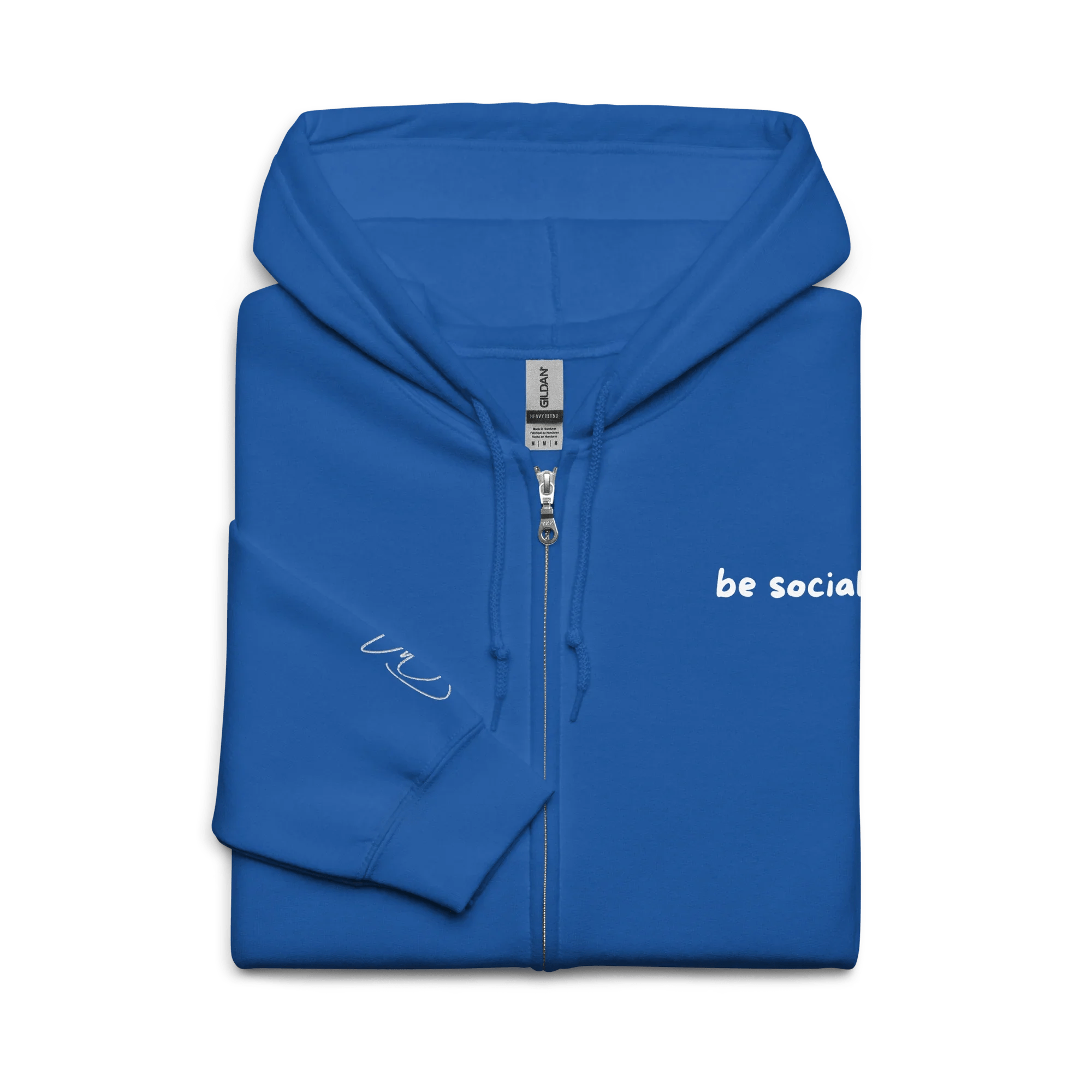 Hoodie - Jacke "be social" - Hoodie - flyliving