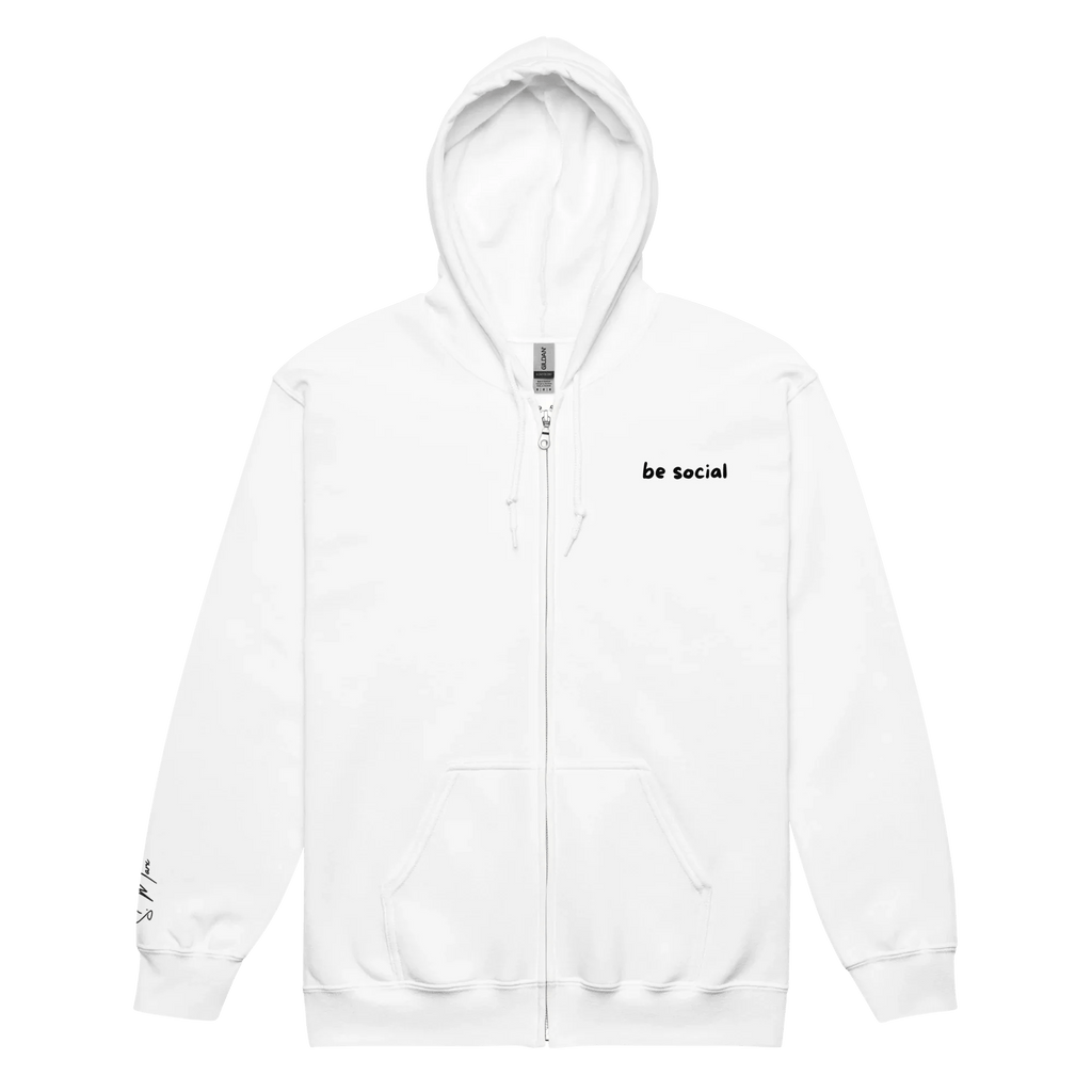 Hoodie - Jacke "be social" - Hoodie - flyliving