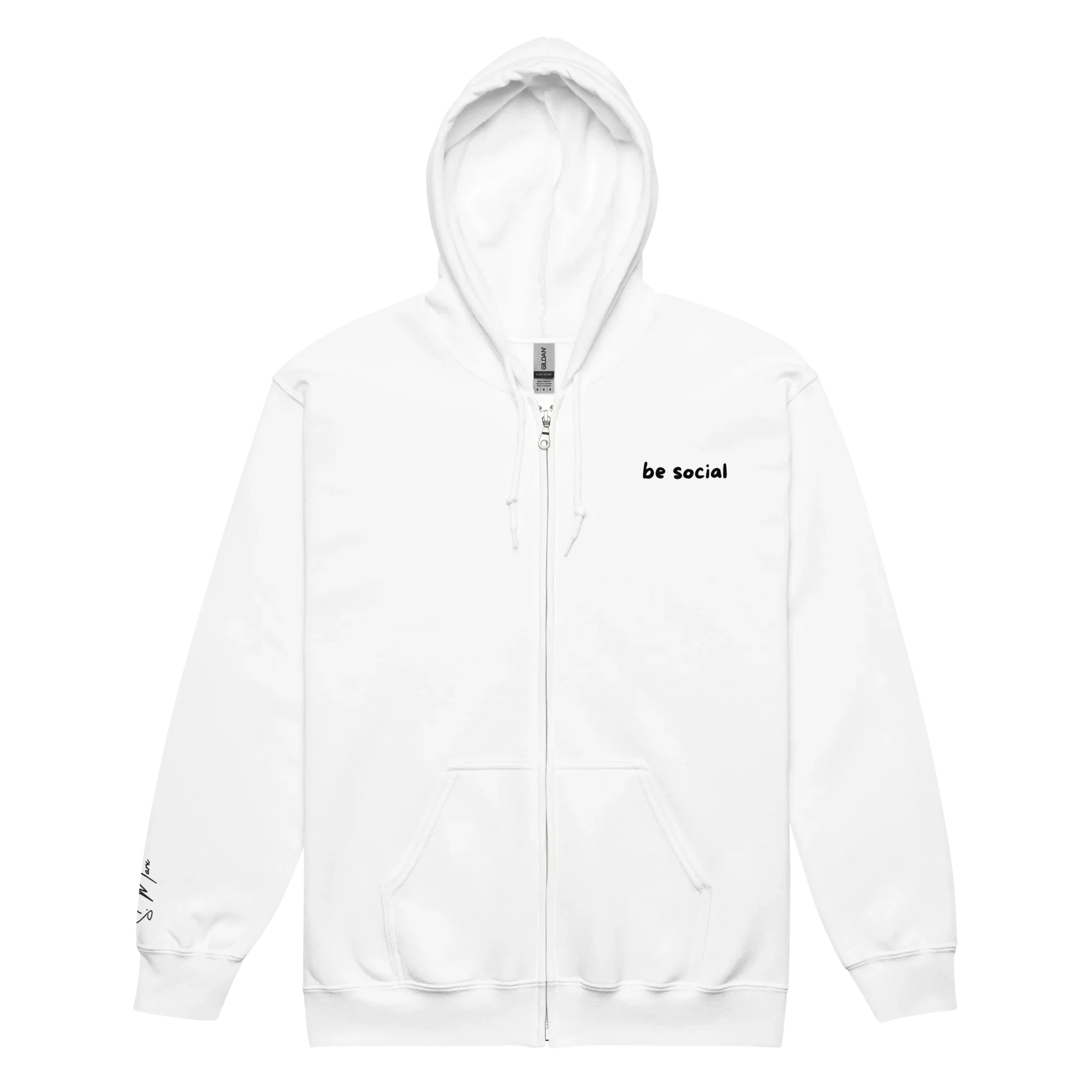 Hoodie - Jacke "be social" - Hoodie - flyliving