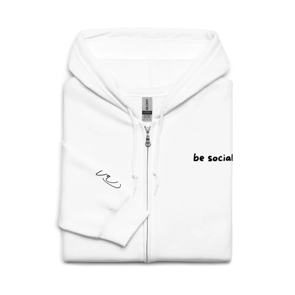 Hoodie - Jacke "be social" - Hoodie - flyliving