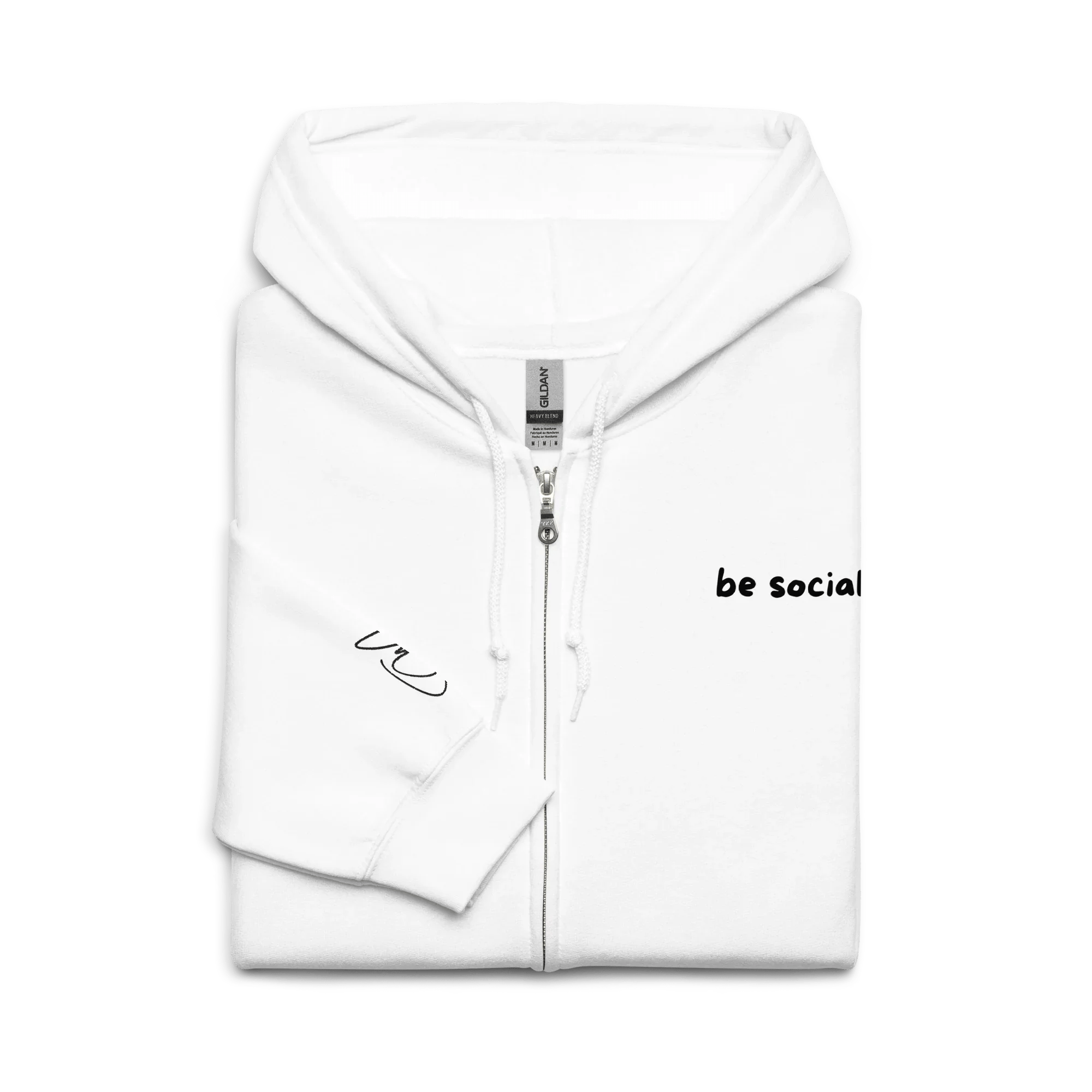 Hoodie - Jacke "be social" - Hoodie - flyliving