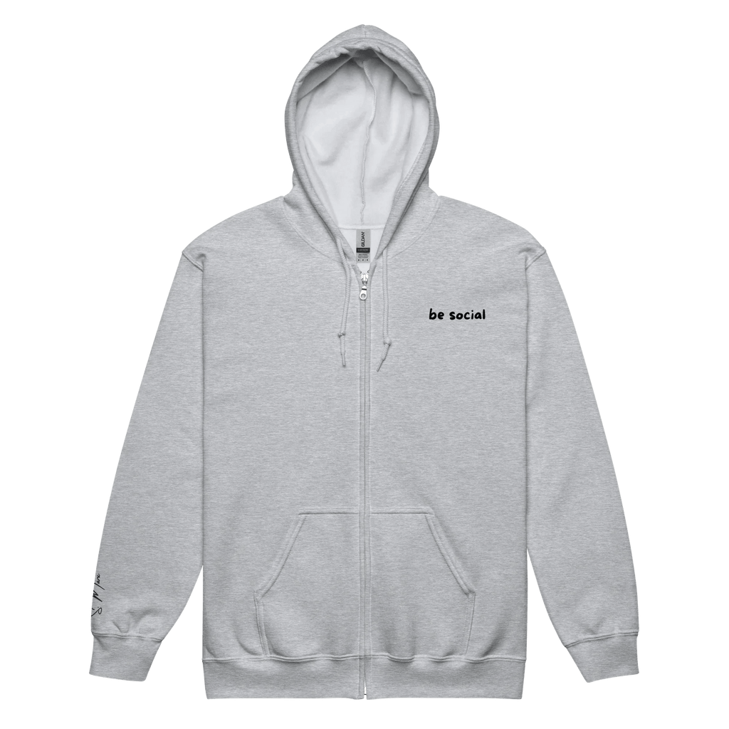 Hoodie - Jacke "be social" - Hoodie - flyliving