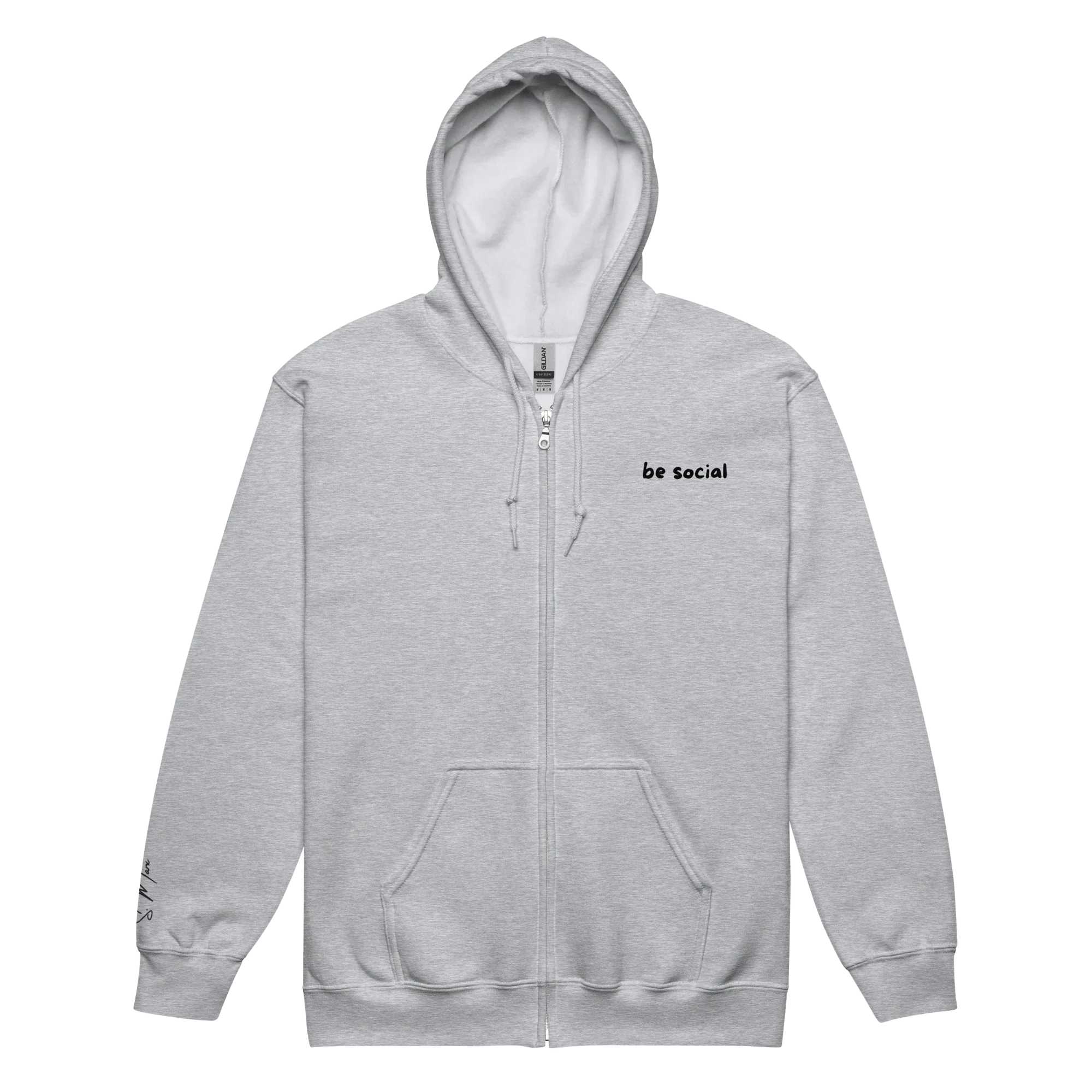 Hoodie - Jacke "be social" - Hoodie - flyliving