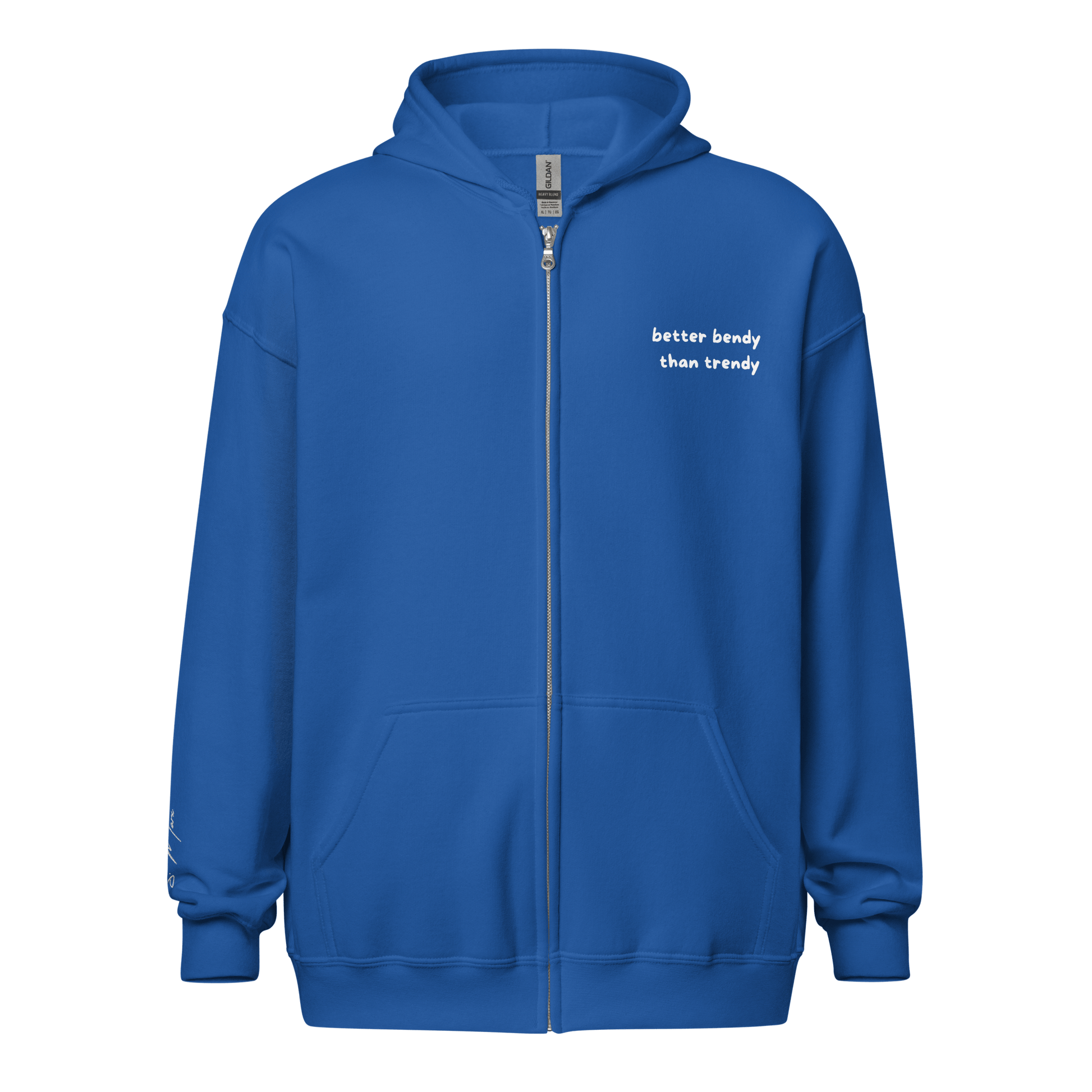 Hoodie - Jacke "better bendy than trendy" - Hoodie - flyliving