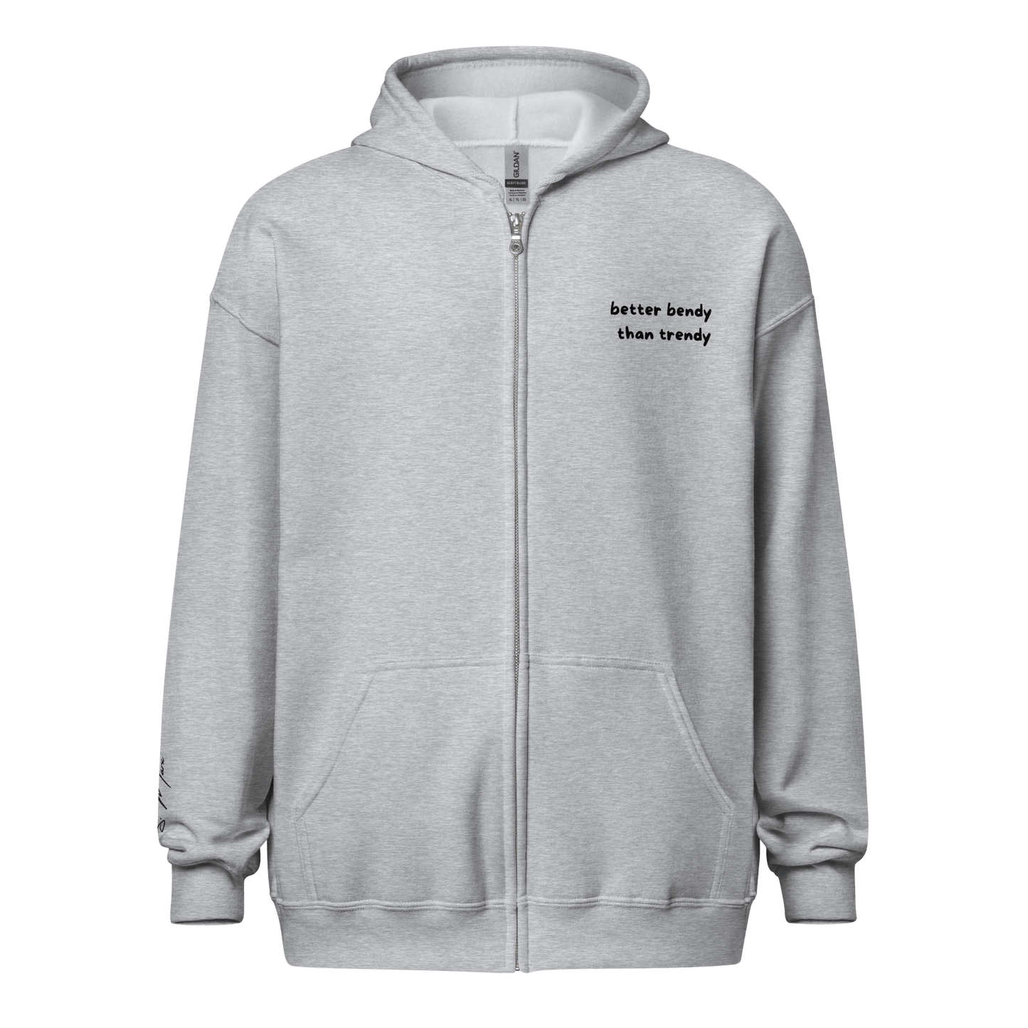 Hoodie - Jacke "better bendy than trendy" - Hoodie - flyliving