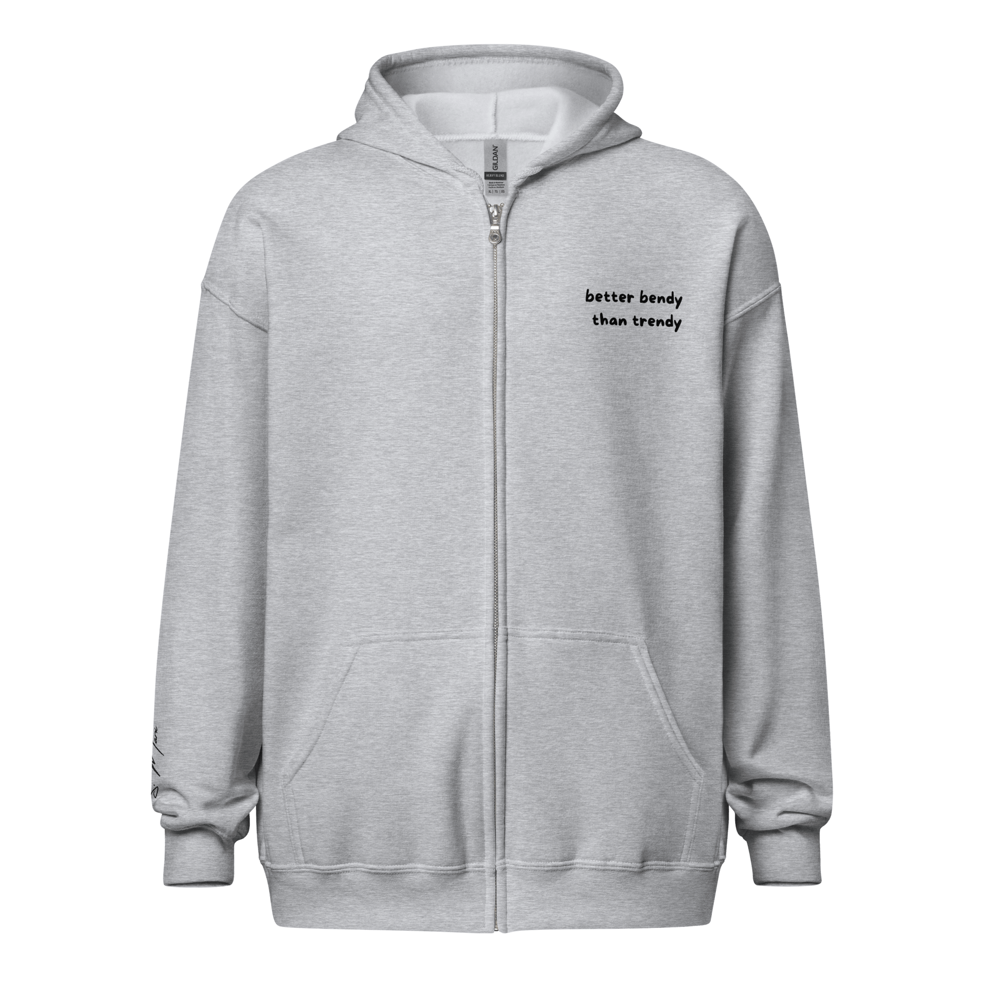 Hoodie - Jacke "better bendy than trendy" - Hoodie - flyliving