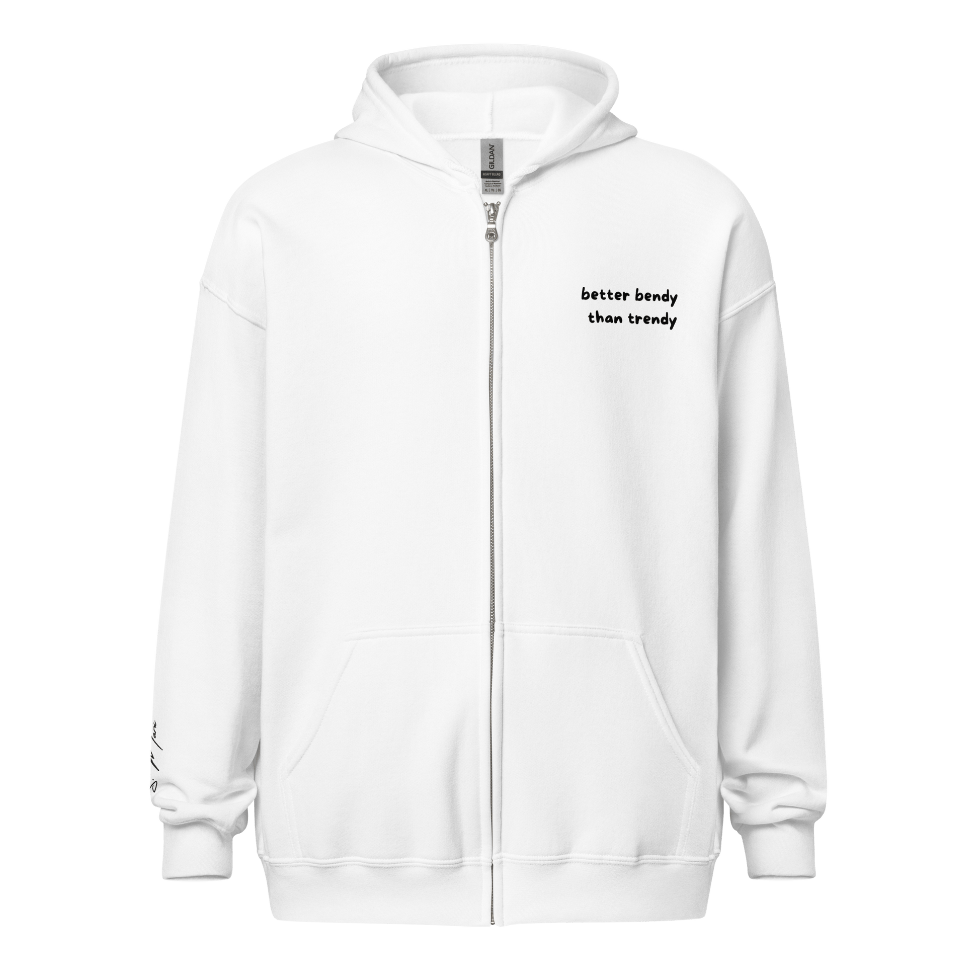 Hoodie - Jacke "better bendy than trendy" - Hoodie - flyliving
