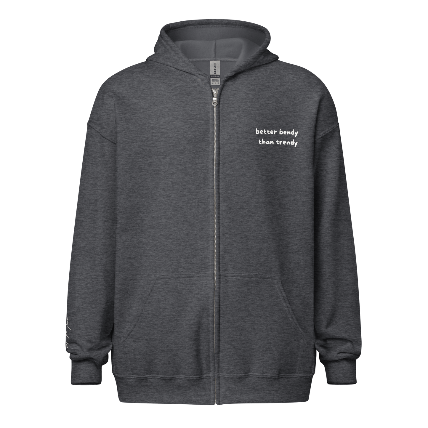 Hoodie - Jacke "better bendy than trendy" - Hoodie - flyliving