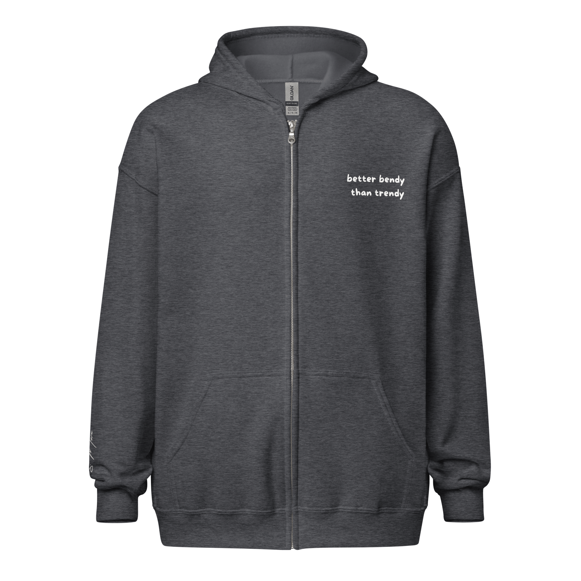 Hoodie - Jacke "better bendy than trendy" - Hoodie - flyliving
