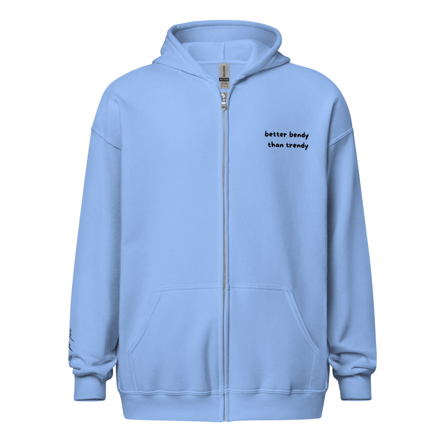Hoodie - Jacke "better bendy than trendy" - Hoodie - flyliving