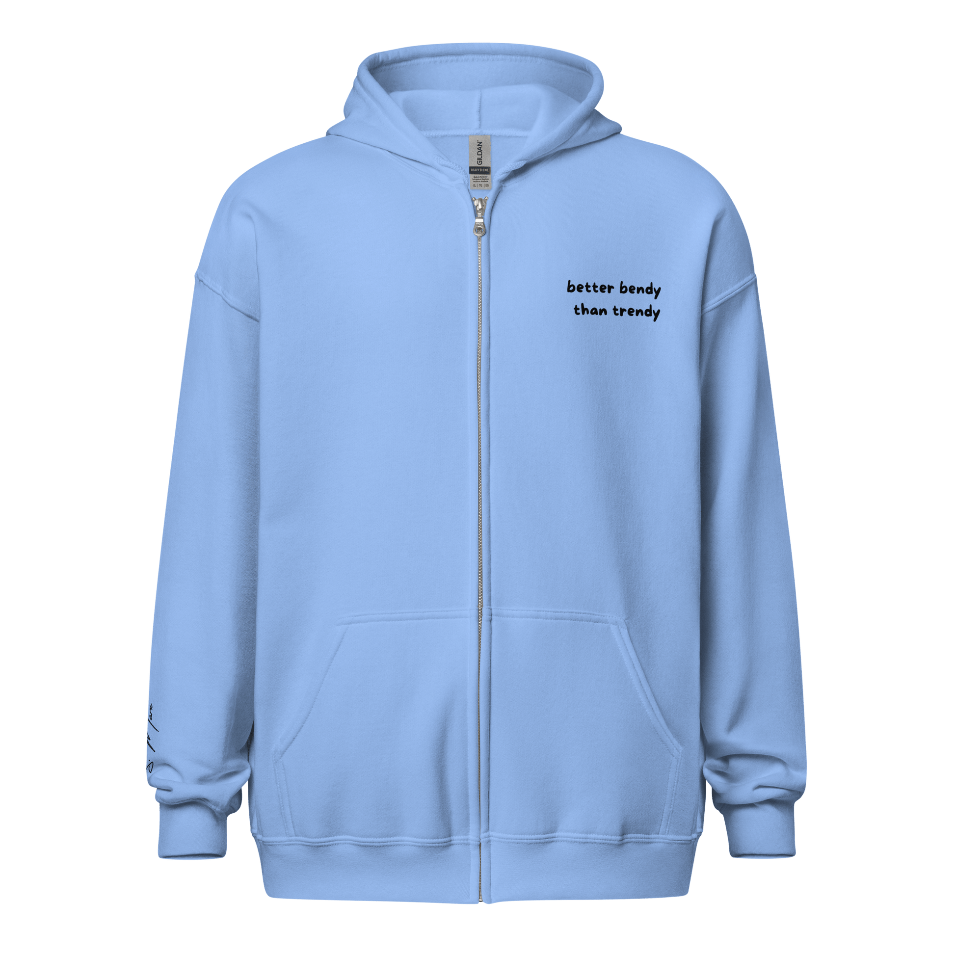 Hoodie - Jacke "better bendy than trendy" - Hoodie - flyliving
