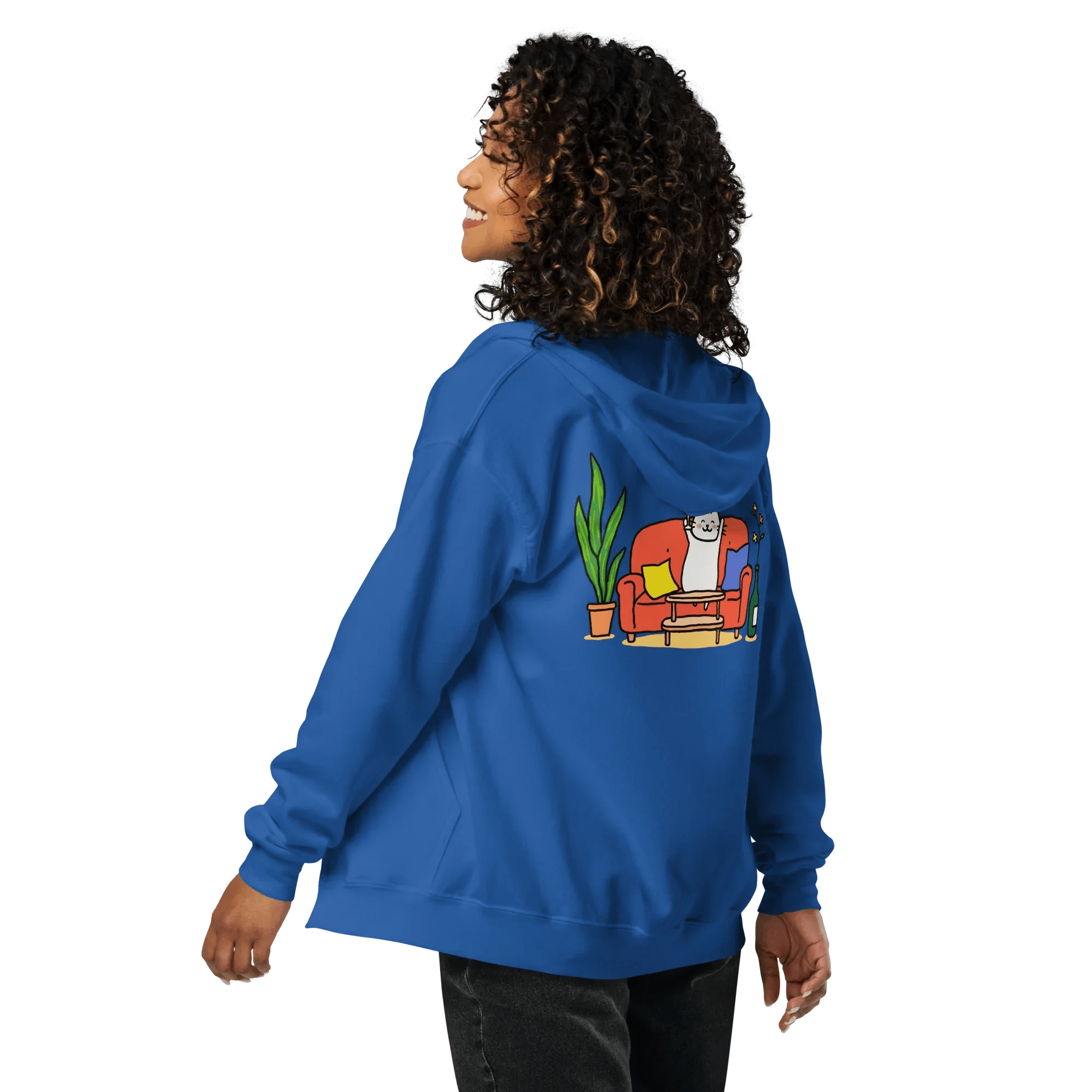 Hoodie - Jacke "drunky cat one" - Hoodie - Jacke - flyliving
